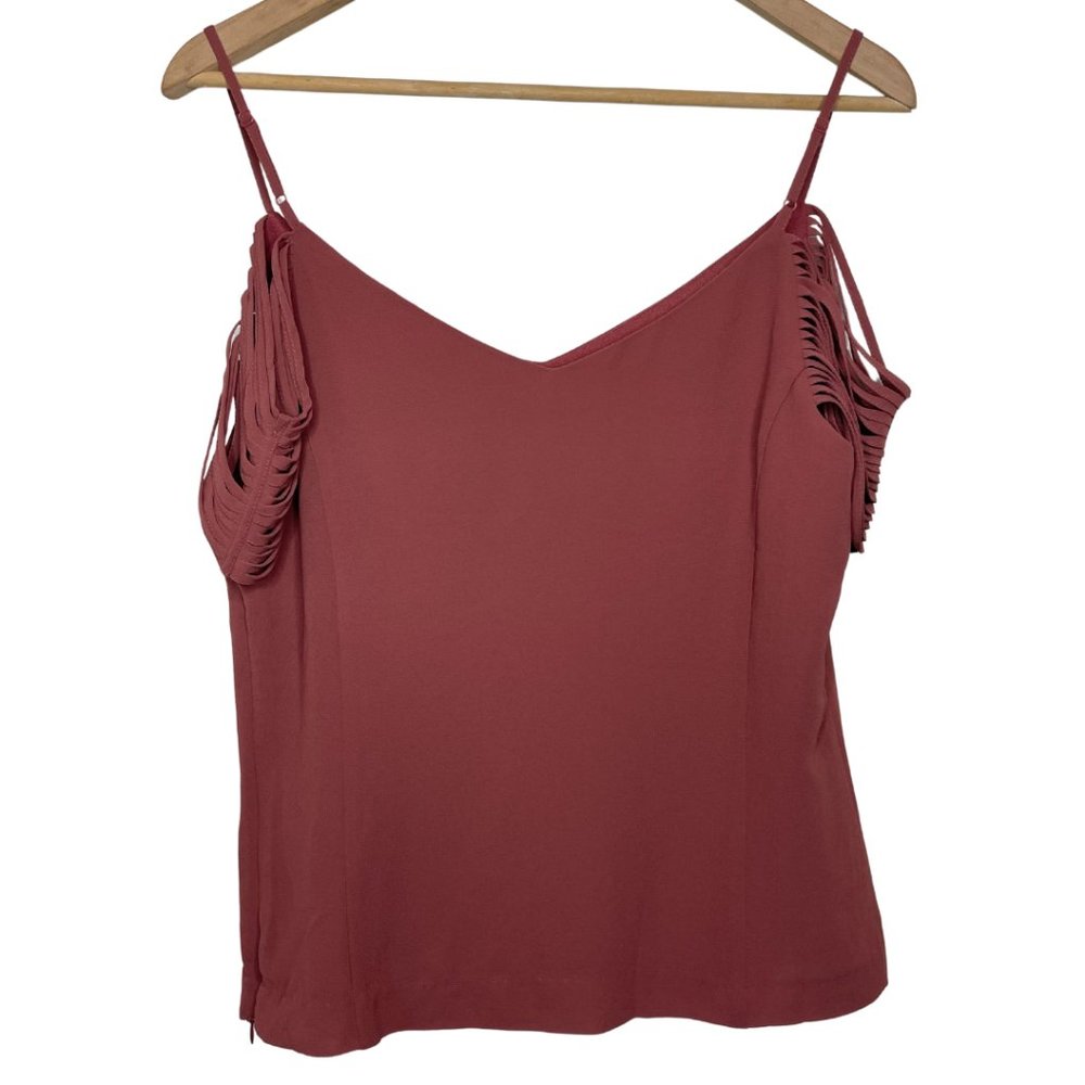 NAKED ZEBRA | Dusty Rose Strappy Cold Shoulder Top | Size L - Picture 4 of 8